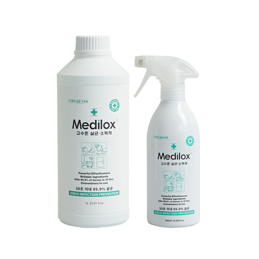 실속형 메디록스 기구등의 살균소독제 세트 (스프레이 500ml+리필용 1L)